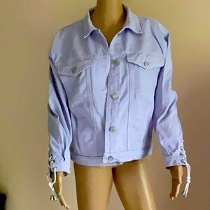 Vintage Anne Klein A line Denim Jacket Lavender